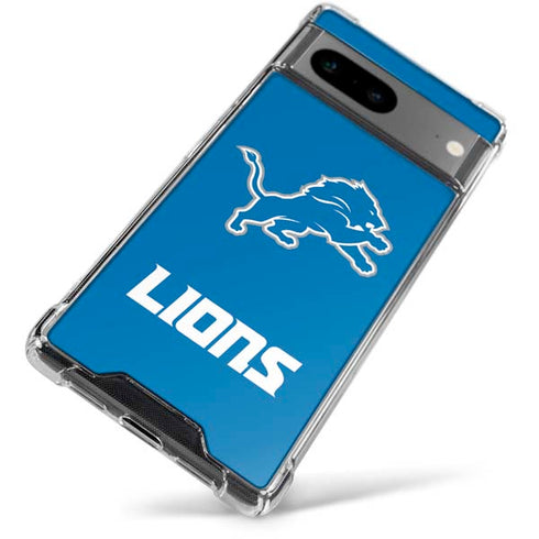 NFL Detroit Lions Distressed Google Pixel 7a Clear Case